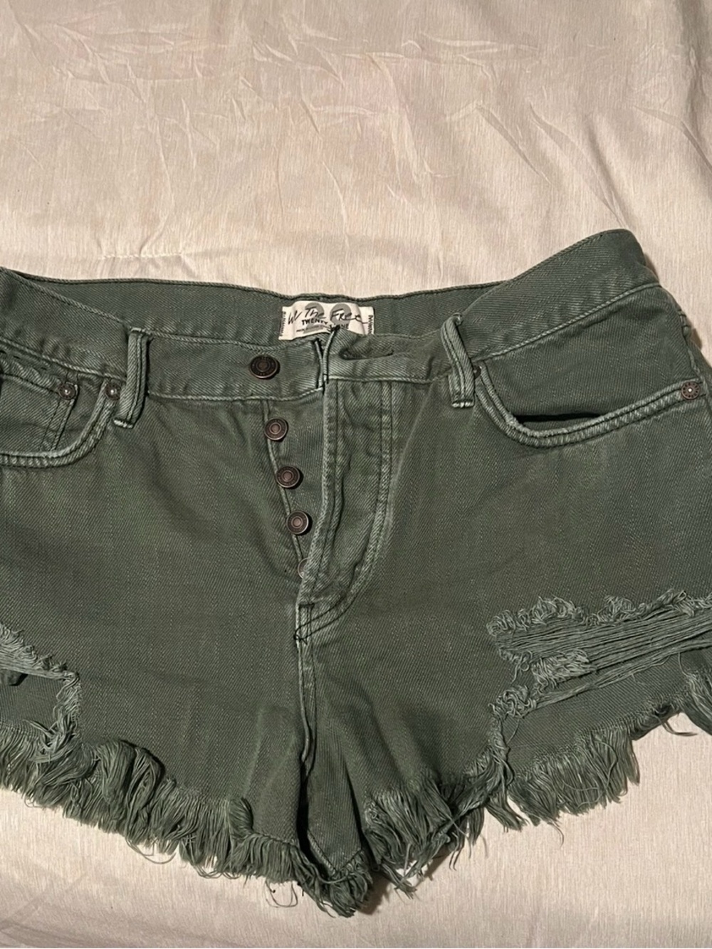 Free People Grey Denim Shorts 29